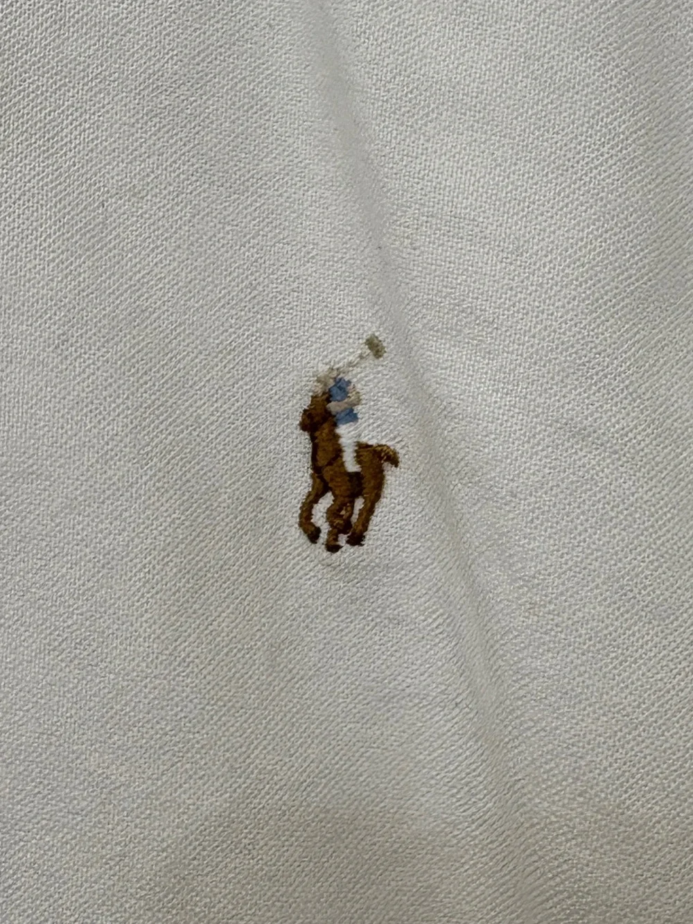 Ralph Lauren Men's White Button-Down Oxford Shirt with Embroidered Pony